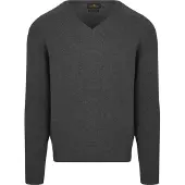 Steppin' Out Pull Col V Laine d'Agneau Anthracite
