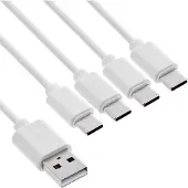 InLine Câble de charge USB 4in1 en Y, 1x USB-A prise à 4x USB-C prise, blanc, 2m
