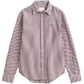 Gant pour femme. 4300214 Chemise à rayures bordeaux (44), Casuel, Coton, Classique, Manche longue