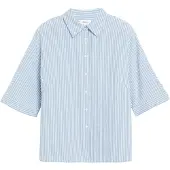 s.Oliver Chemisier bleu clair / blanc