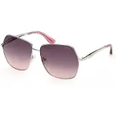 GUESS Gu00309 Woman Sunglasses Argenté Gradient Smoke/CAT3 Femme