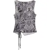 Desigual Haut 'Photo Tied' gris clair / noir