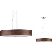 Paulmann Suspension Neordic Liska, puissance maximale : 3 x 20W, culot E27, bois foncé/chromé mat, 230V, matériaux : bois/métal