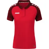 Jako Performance Poloshirt Damen rot/schwarz 38