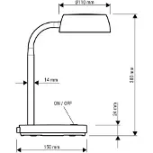 MAUL Lampe de table MAULabby LED 3.000 K Pied rouge