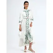 MSN Collection Robe vert / blanc