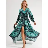 MSN Collection Robe vert / noir
