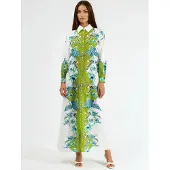 MSN Collection Robe vert / blanc