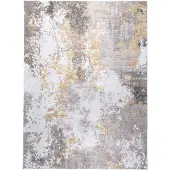 FRAAI Tapis moderne | Sarge Taupe/Jaune | 80x150cm | Jaune | Rectangulaire | Tapis