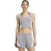Adidas Adizero Archive Running Crop Sports Top Gris XS Femme
