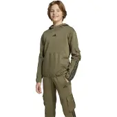 Adidas Utility Pack Fleece Hoodie Vert 7-8 Years Enfants