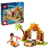 LEGO Disney Vaiana 43282 Maison Du Village Et Bateau Jouet, Jeu Éducatif Avec 2 Mini-Poupées Et Pua, Cadeau Dès 4 Ans