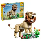 LEGO Wildlife: Majestic Lion Construction Game 839 Pieces Doré Enfants