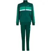 Adidas Seasonal Essentials Tiberio 3 Stripes Tricot Tracksuit Vert 9-10 Years Enfants