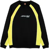 Santa Cruz Strip Front Racer Crew Sweatshirt Noir M