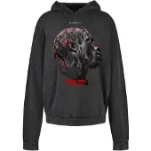 Mister tee Sweat-shirt 'Flying High' gris / gris foncé / rouge / noir