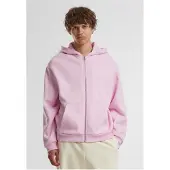 Build Your Brand Fluffy Full Zip Sweatshirt Rose S Homme