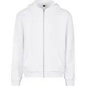 Build Your Brand Fluffy Full Zip Sweatshirt Blanc M Homme