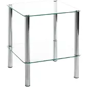Haku Table d'appoint Heiko 39x39cm - verre/chrome