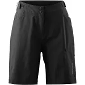 Gonso Pantalon de vélo court pour femmes , modèle Adventure, couleur noire, taille 46