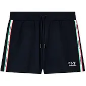 EA7 pour femme. 7W001224_AF12660 Short Italian Spirit bleu (S), Casuel, Coton, Marine