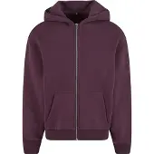 Build Your Brand Fluffy Full Zip Sweatshirt Violet M Homme