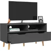 vidaXL Meuble TV gris 90 x 40 x 48,5 cm en aggloméré
