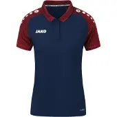 Jako Polo Femme Performance, Couleur:marine/rouge, Taille:42