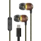 The House Of Marley Smile Jamaica Écouteurs Intra-Auriculaires Filaires USB-C Pilotes 9.2mm Micro Intégré Câble Anti-Enchevêtrement