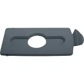 Rubbermaid Slim Jim station de recyclage, couvercle pour bouteilles et canettes, gris