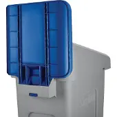 Rubbermaid Slim Jim station de recyclage, panneau d'affichage, bleu