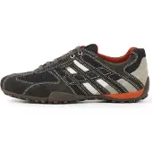 Geox Baskets basses 'UOMO SNAKE' anthracite / gris clair / gris foncé / orange foncé