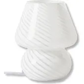 Westwing Weswting Lampe de table pour chambre à coucher verre blanc