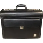 Palm Valise de pilote Masters aspect cuir à roulettes / 2179 37 x 48 x 24 cm, noire