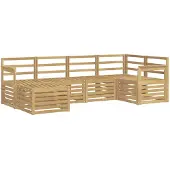 vidaXL Ensemble de canapés d'extérieur , 6 pièces, polyester blanc