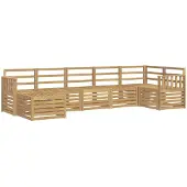vidaXL Ensemble de canapés d'extérieur , 7 pièces, blanc