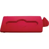 Rubbermaid Slim Jim Station de recyclage, couvercle fermé, rouge