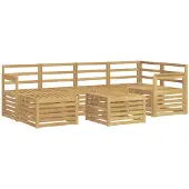 vidaXL Ensemble de canapés d'extérieur , 7 pièces, polyester blanc