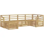 vidaXL Ensemble de canapés d'extérieur , 6 pièces, polyester blanc