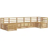 vidaXL Ensemble de canapés d'extérieur , 7 pièces, blanc