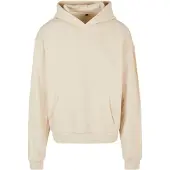Build Your Brand Sweat à capuche homme Casual , grande capuche, cordon de serrage, coton 460 g/m², beige