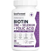ZIMETER BIOTINE, ZINC + SÉLÉNIUM + ACIDE FOLIQUE - 30 gélules