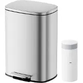YASHE Poubelle Cuisine 50L, Grande Poubelle Rectangulaire avec 20 Sacs