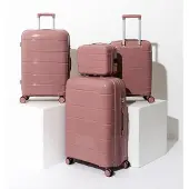 Jet Lag Lot de 3 Valises Rigides - - Madrid - Chic - Rose poudré
