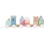 Jabadabado Train With Blocks Teddy Beige Enfants