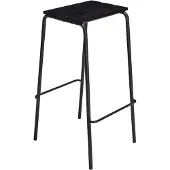 Hubsch Chaise de bar sur échasses noir