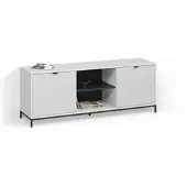 Livinity Lowboard Aterno Blanc 150x60cm avec 2 portes, Model 58864