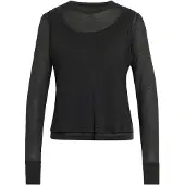 Adidas Soft Lux Sheer Long Sleeve T-shirt Noir XL Femme
