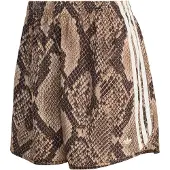 Adidas Snake Print Satin Shorts Femme - Shorts, Beige - Taille XXL (50-52) - Satin