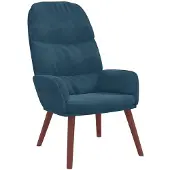 vidaXL Fauteuil relax bleu velours